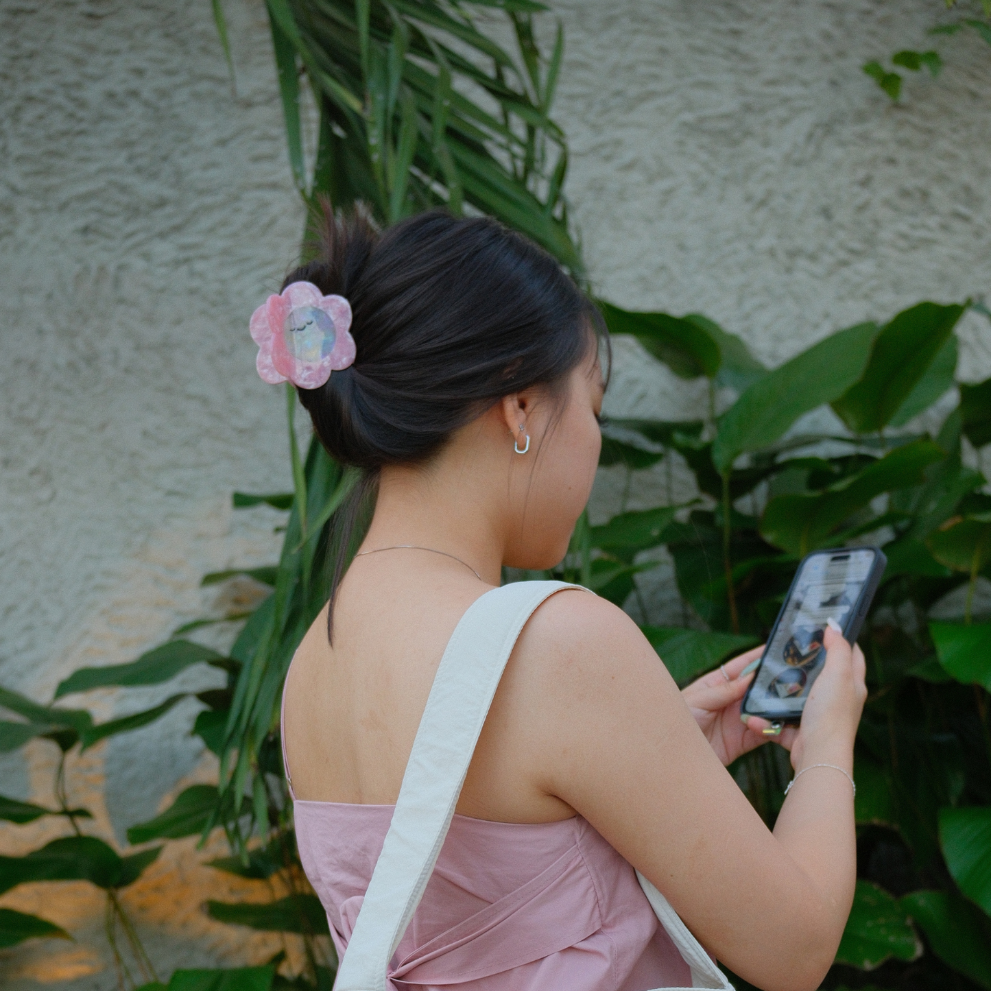 Blooming Claw Clip (Pink Floral)