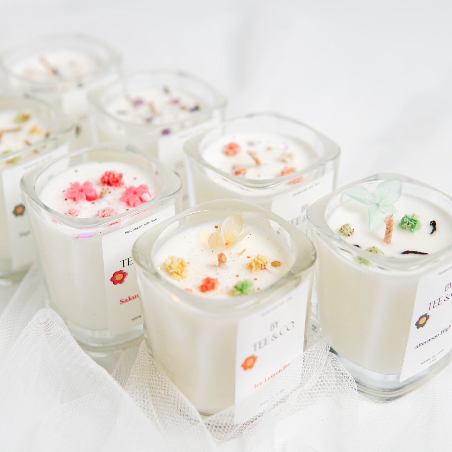 Fleur D' Mandarin Glass Shot Candle