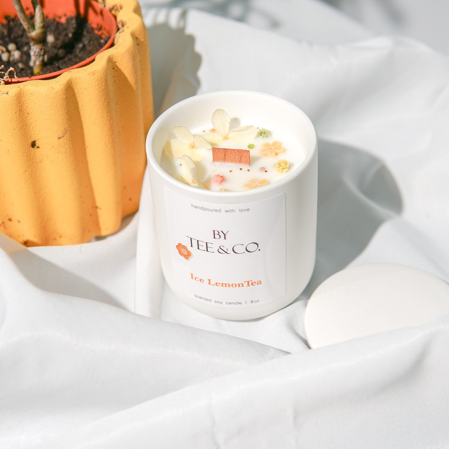 Ice Lemon Tea Candle Ceramic
