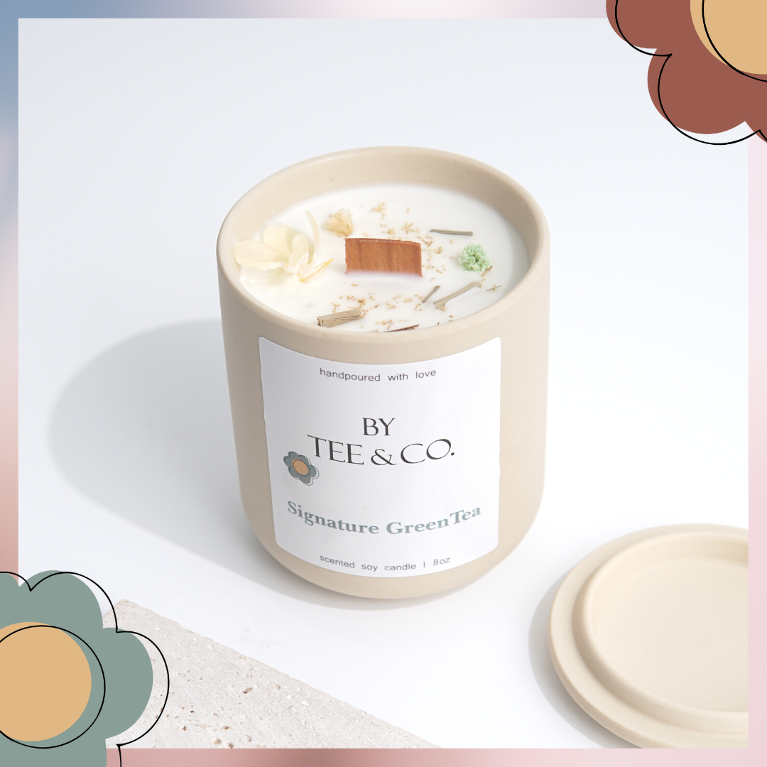 Signature Green Tea Candle Ceramic