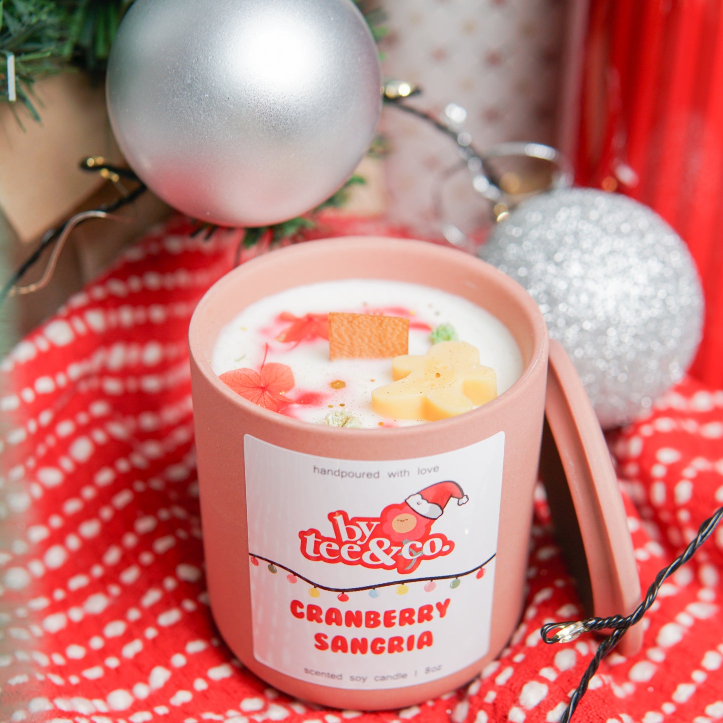 Cranberry Sangria Candle Ceramic
