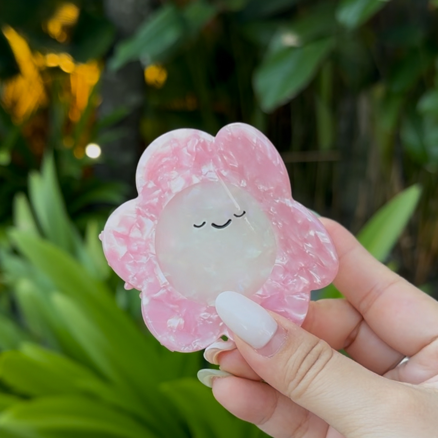 Blooming Claw Clip (Pink Floral)