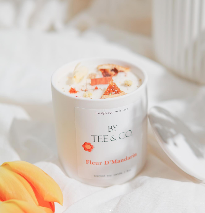 Fleur D' Mandarin Candle Ceramic