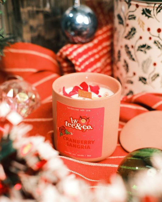 Cranberry Sangria Candle Ceramic