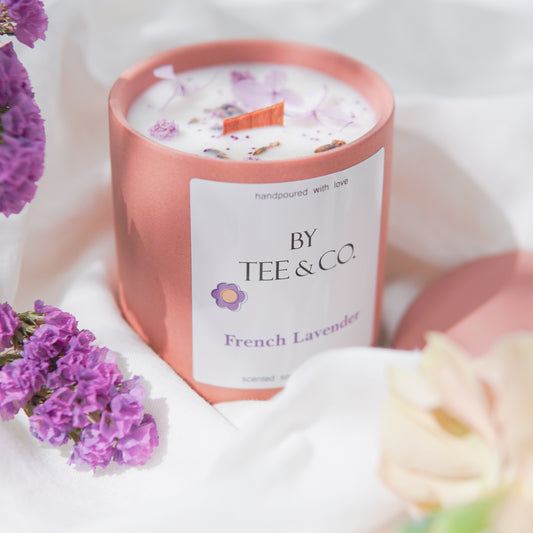 French Lavender Candle Ceramic