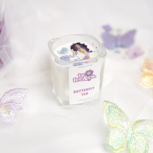 Butterfly Tea Glass Shot Candle