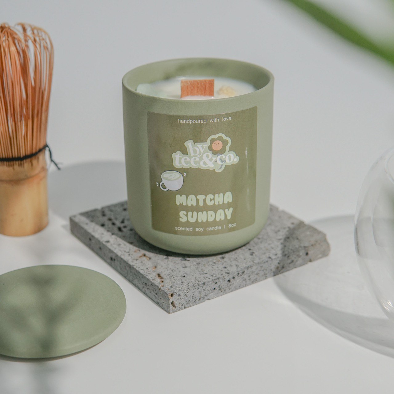 Matcha Sunday Ceramic Candle