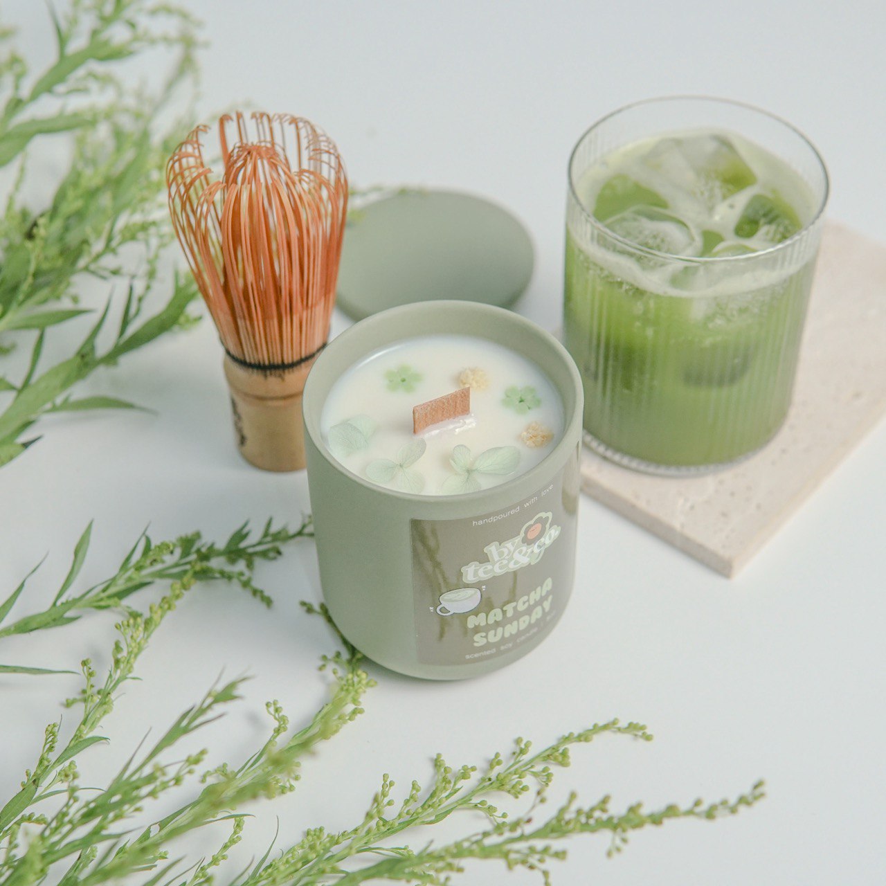Matcha Sunday Ceramic Candle – ByTee&Co Store